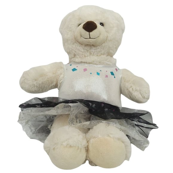 Build A Bear Workshop Teddy Plush Ballerina Tutu Stuffed Animal Toy White BAB - Picture 8 of 9